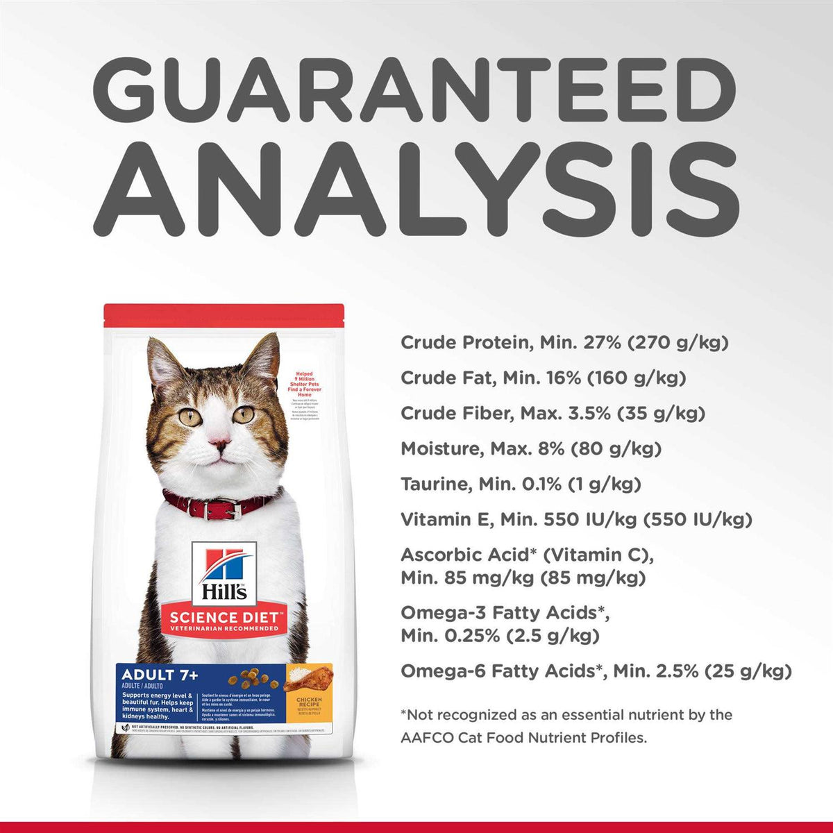Adult 7+ Chicken Recipe Dry Cat Food T569575