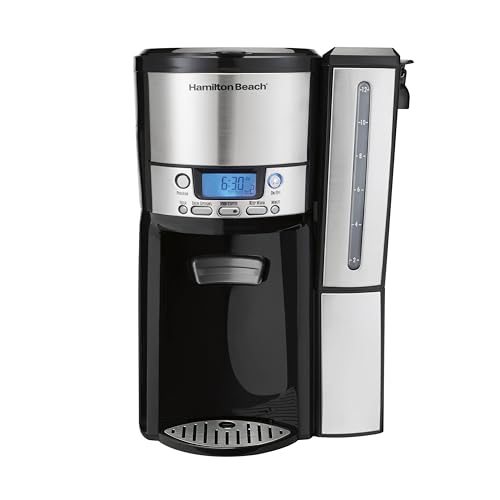 12 Cup Programmable Dispensing Coffee Maker with 60 oz Removable Reservoir, Black & Stainless Steel M400129