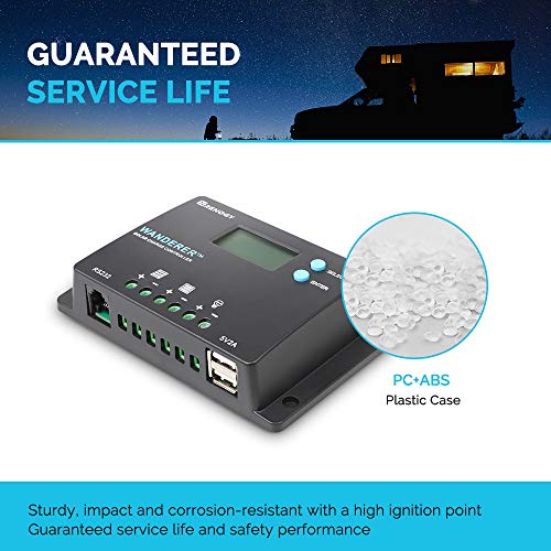 20A 12V/24V PWM Waterproof Solar Charge Controller with LCD Display Q937441