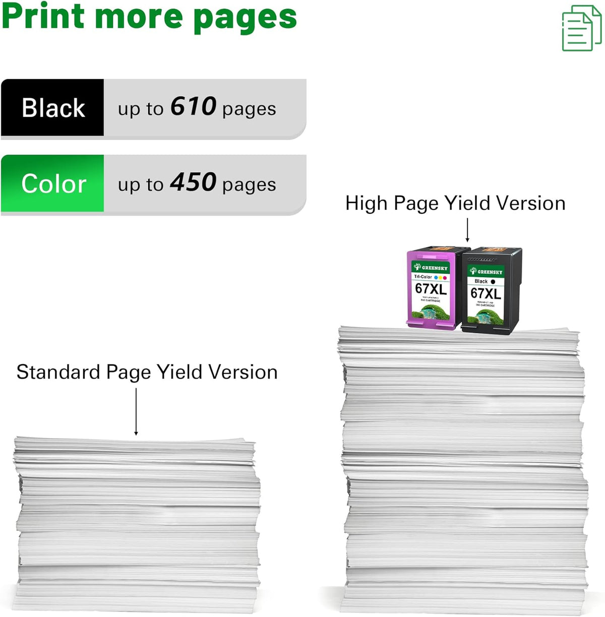 1 Black 1 Tri-Color Ink Cartridge Pack of 2 X496