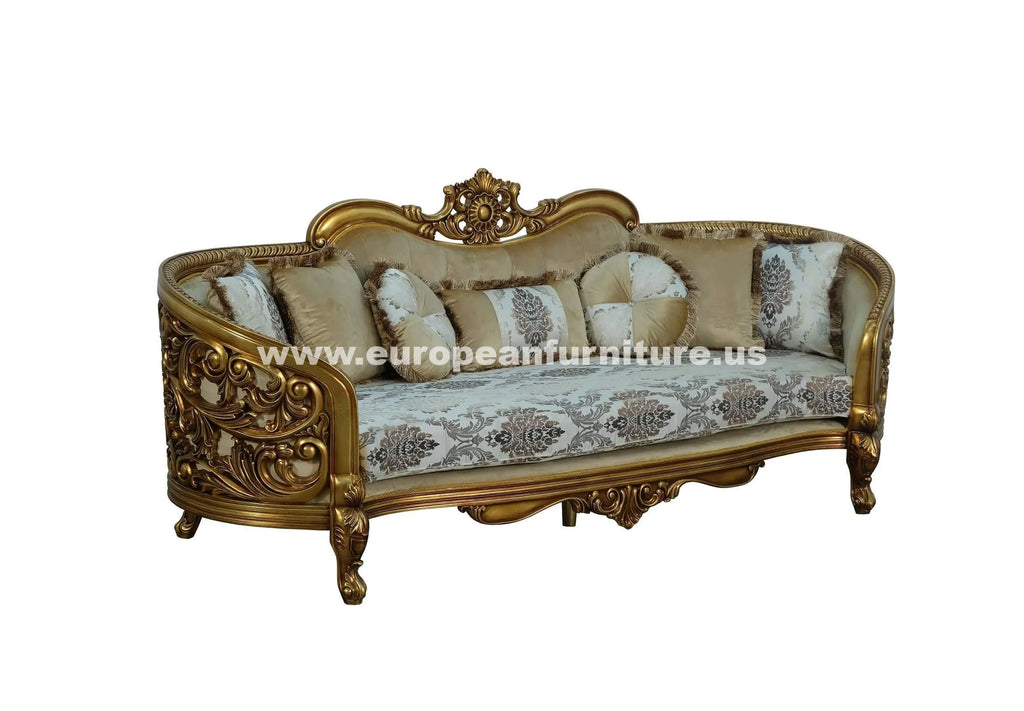 Antique-Bronze Jacquard Fabric Sofa Set 2 L1054