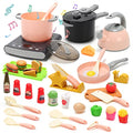 Pretend Play Kitchen Toy with Cookware and Play Food B2388