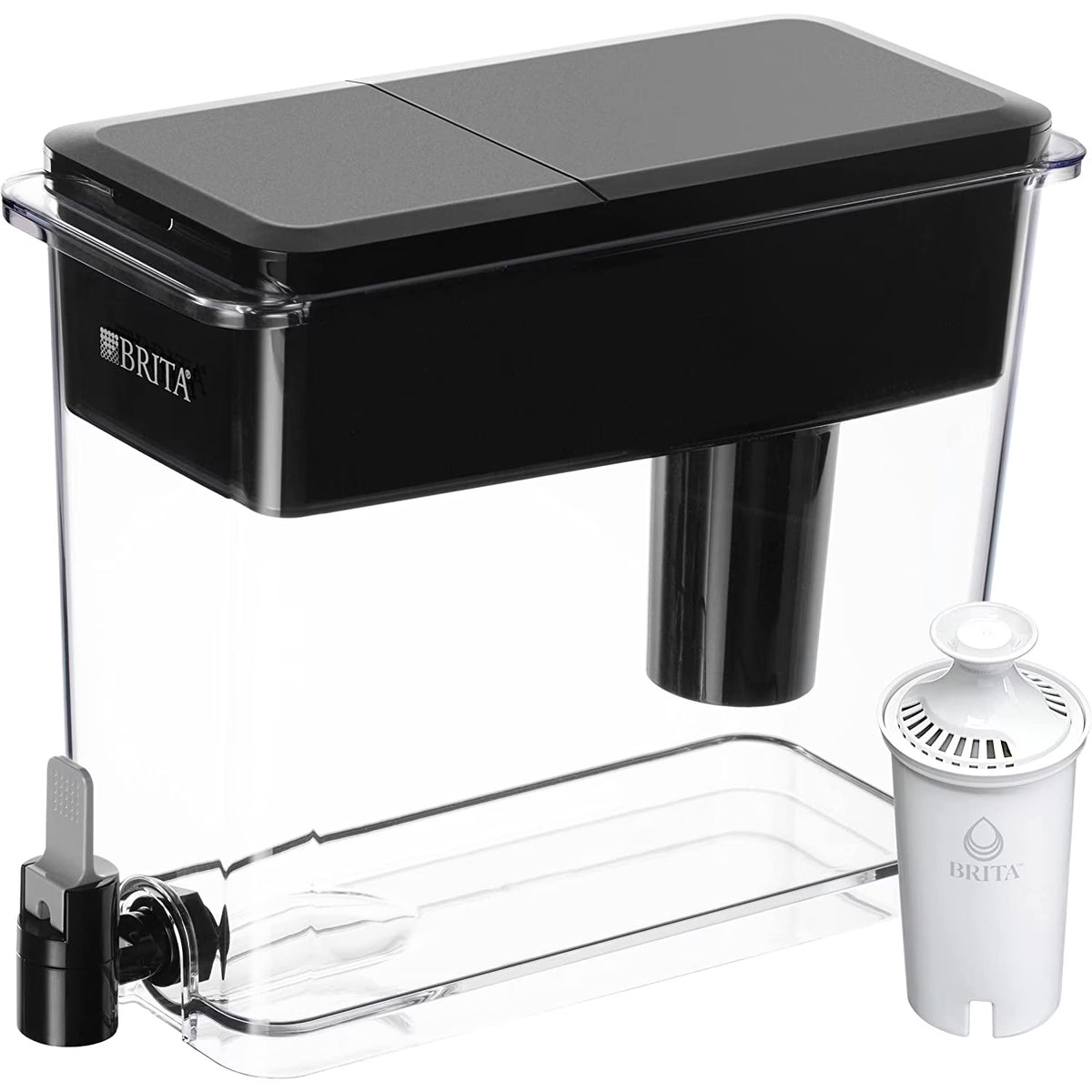 Black BPA Free 27-Cup Water Filter Dispenser W747