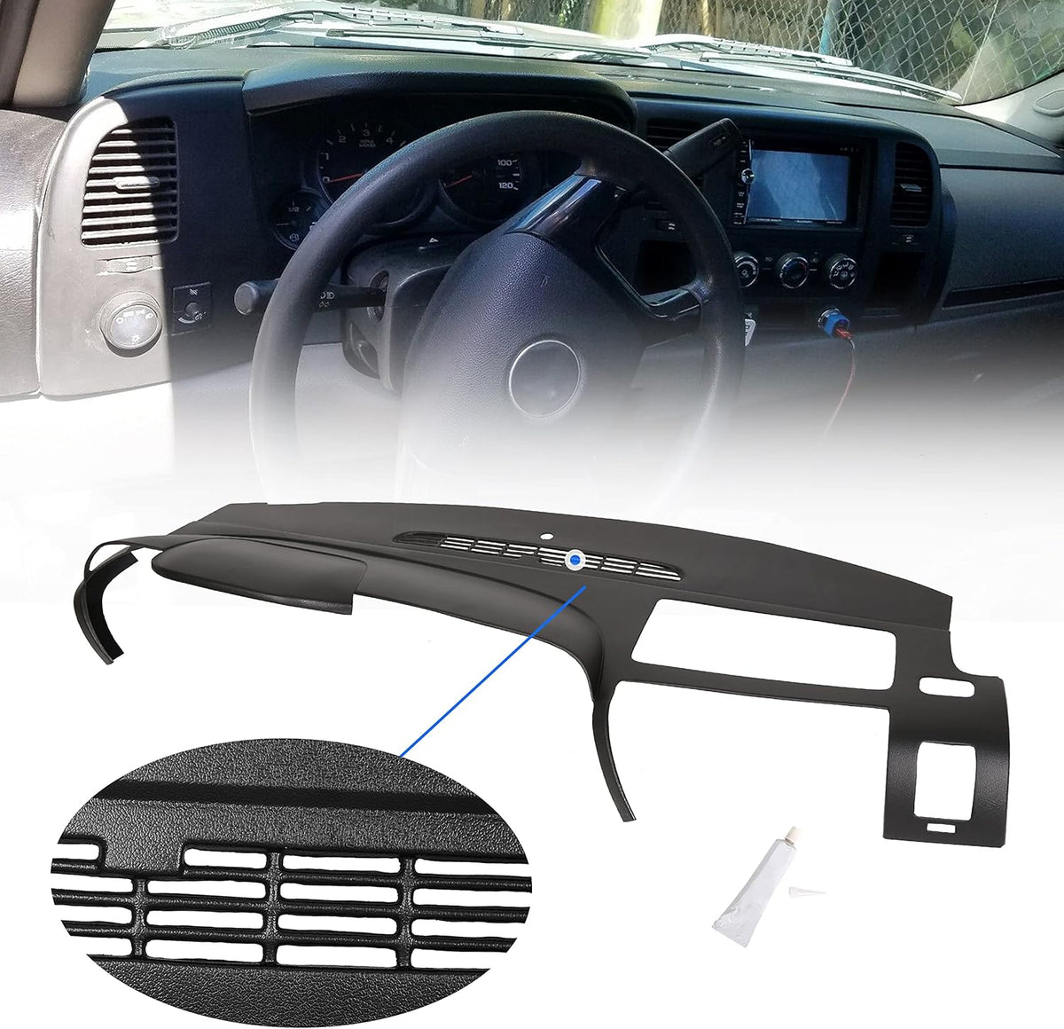 Black Molded Dash Board Cover Cap J4434