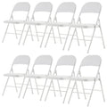 6 Pack Black Folding Chairs Cushioned Padded Seat Metal Frame N56191