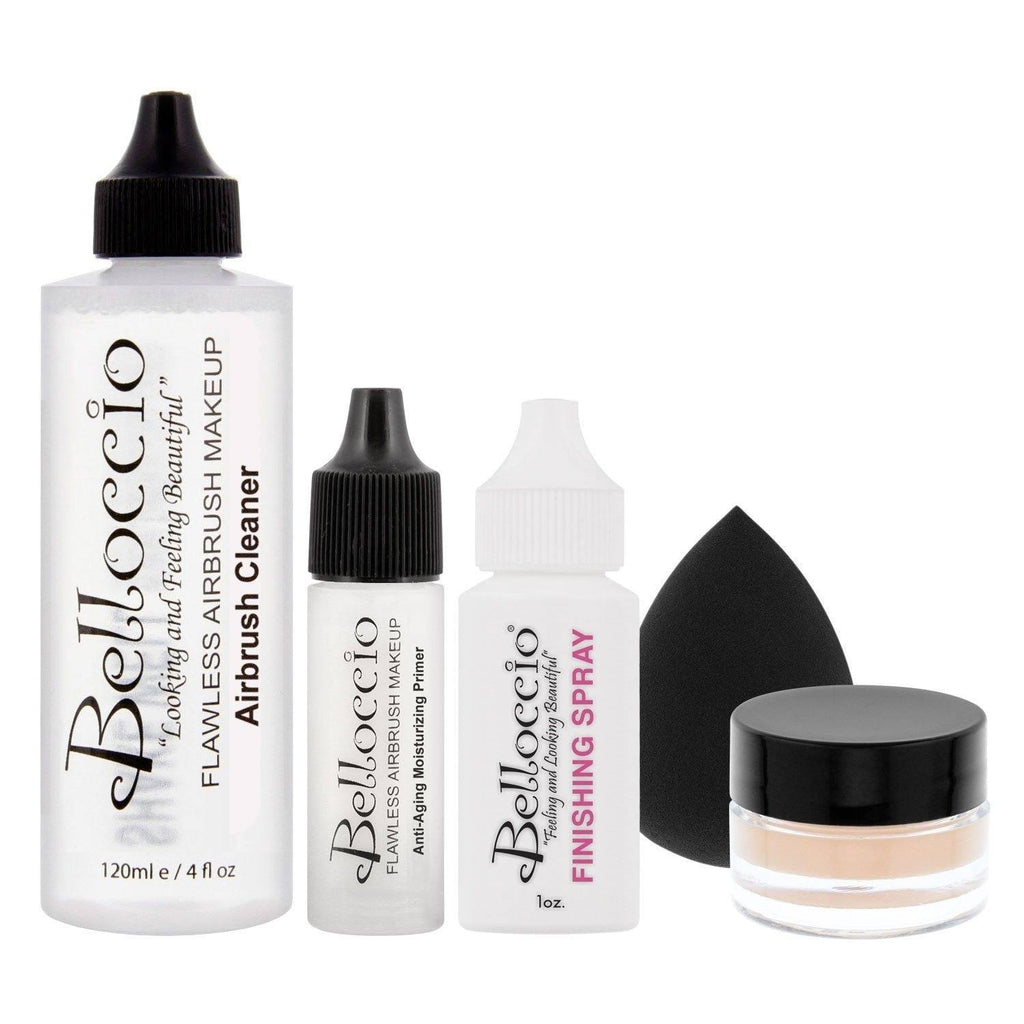 Professional Beauty Airbrush Cosmetic Makeup System with 4 Fair Shades Foundation in 1/4 Ounce Bottles J894