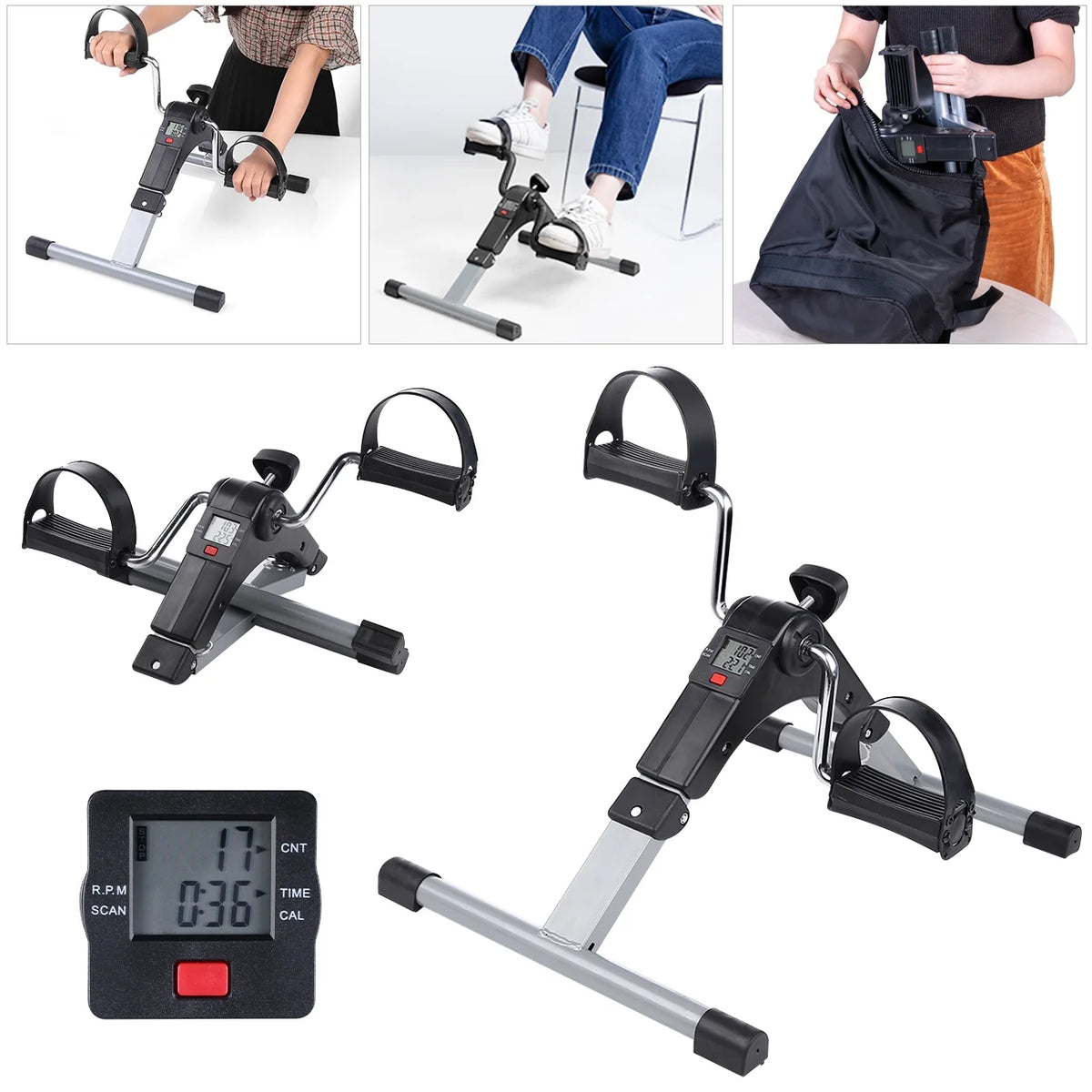 Folding Mini Pedal Exerciser, Holds 240 lbs S47193