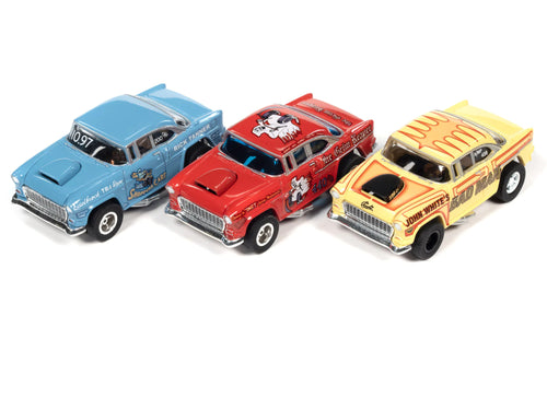 1955 Chevrolet Bel Air Gassers 3 Car Set Slot Cars HO Scale B73496