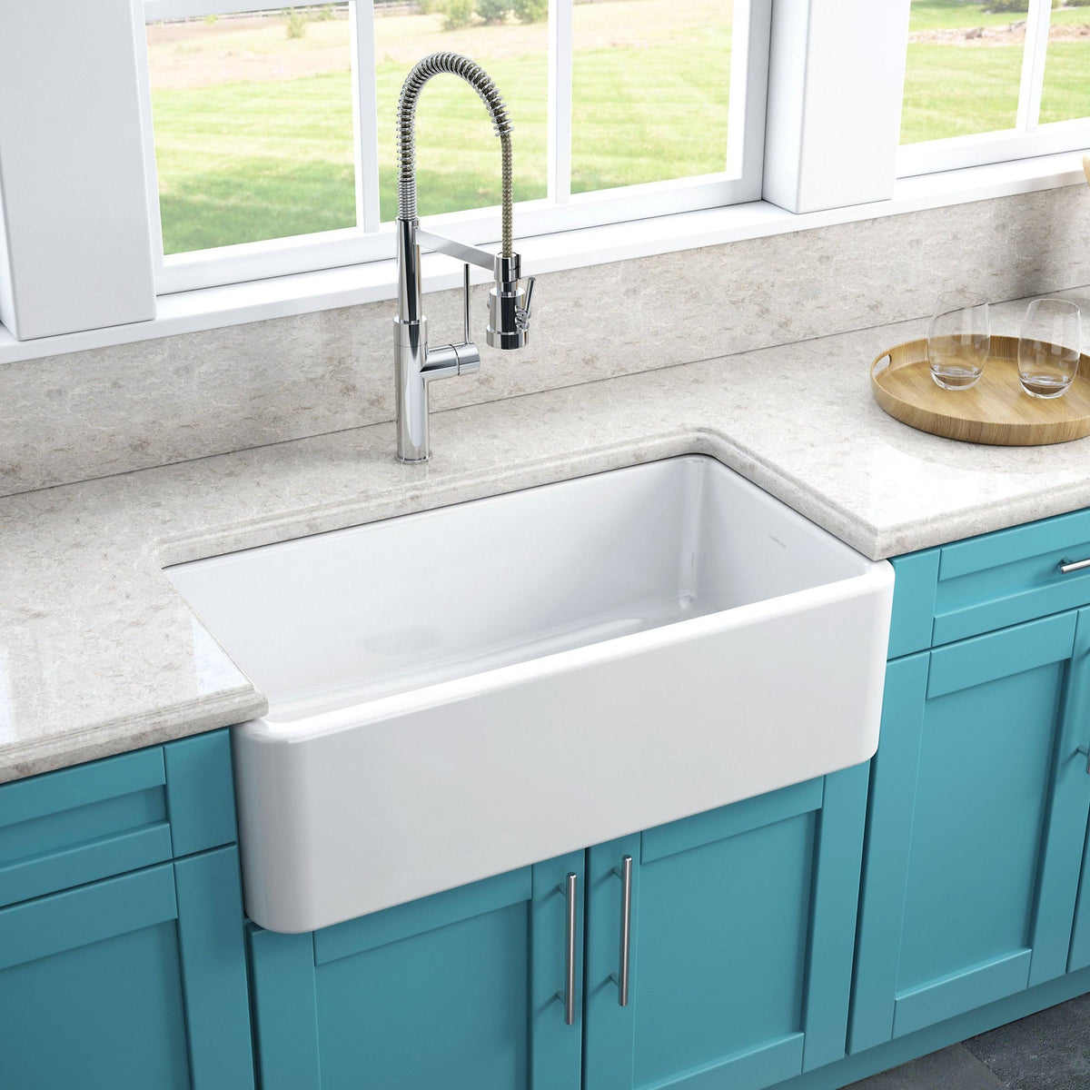 Reversible Fireclay Farmhouse Sink Y681