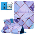 10 Inch Tablet Case, Folio Flip PU Leather Stand Case Cover, Purple Marble F1067
