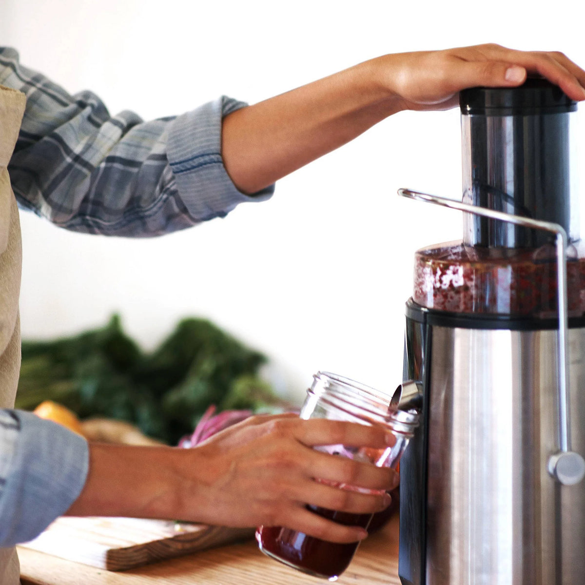 Silver Wide Mouth Juice Extractor D997