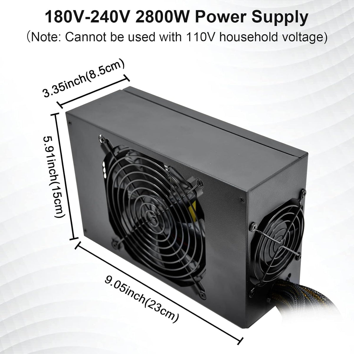 2800W 4U PSU for 8 GPU Mining Rig G376