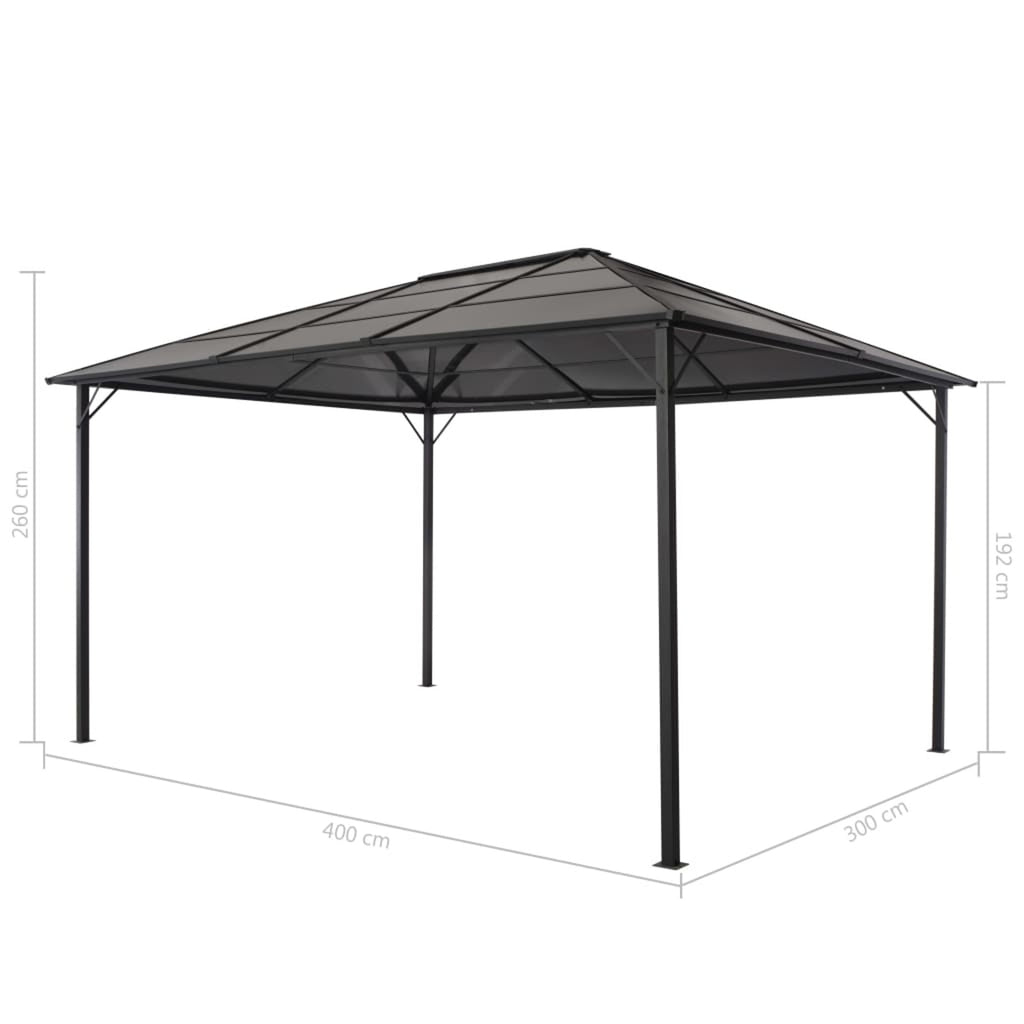 Black Outdoor Party Tent Canopy 18.9ft x 9.5ft x 10.1ft C22591