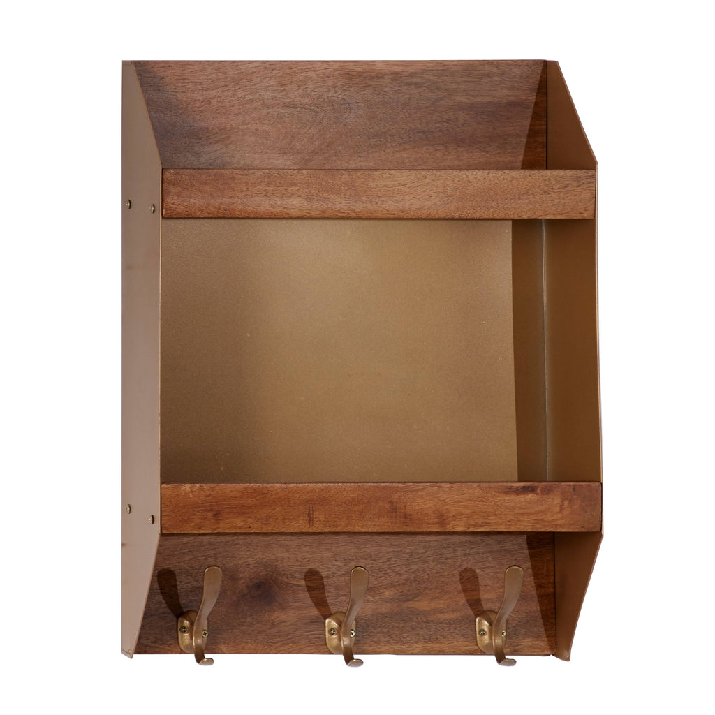 Brown Metal Industrial Wall Shelf N8989
