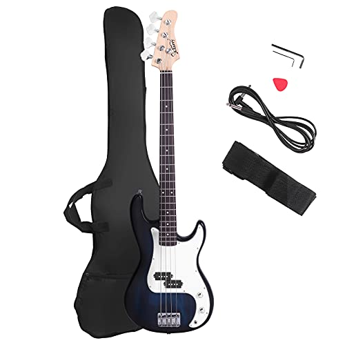 Red Full Size 4 String Electric Bass Guitar C296