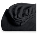 Twin XL Black Deep Pocket Fleece Fitted Sheet S827