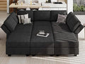 Light Grey 6 Seater Modular Sleeper Sofa Bed with Storage M902982
