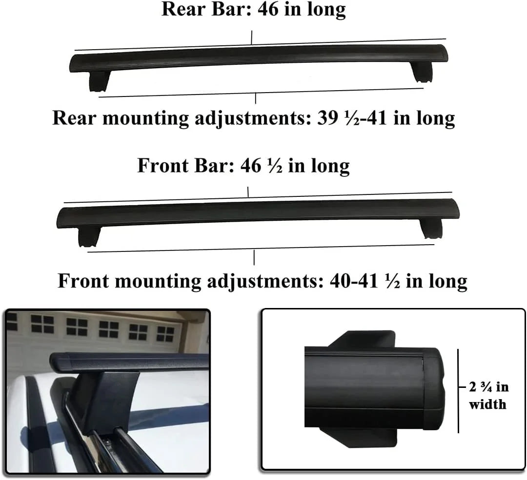 Roof Rack Crossbars and Double Kayak Rack Bundle for Jeep Grand Cherokee H113239