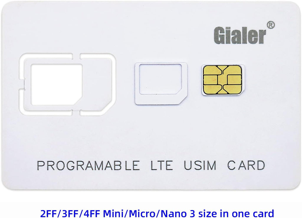 SIM Card Program Kit with Multi SIM Card Reader, 5pcs Programmable USIM Cards, 3 in 1 Card Adapter G8685