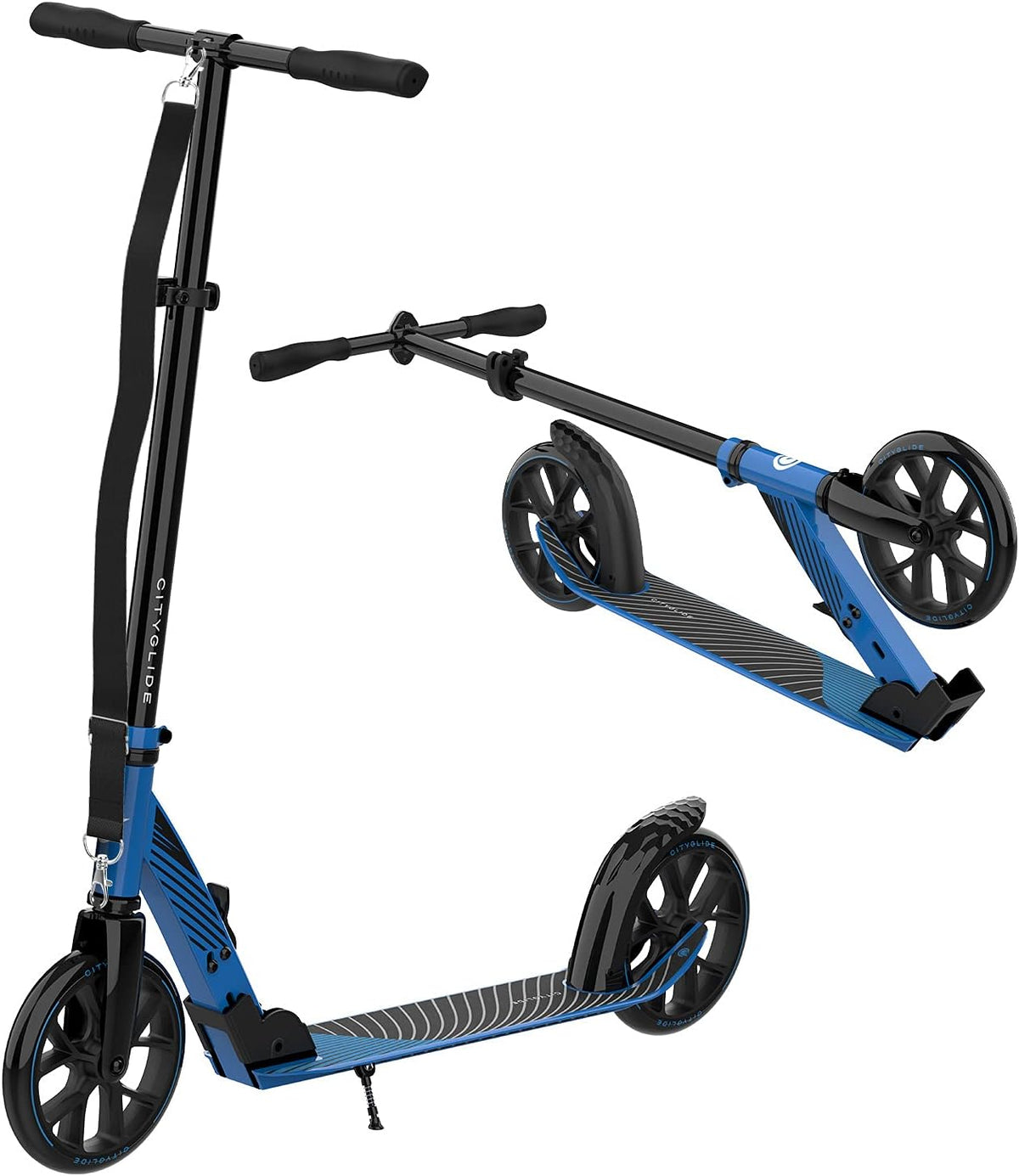 Foldable Lightweight Adult Kick Scooter with Carry Strap and Kickstand O5258