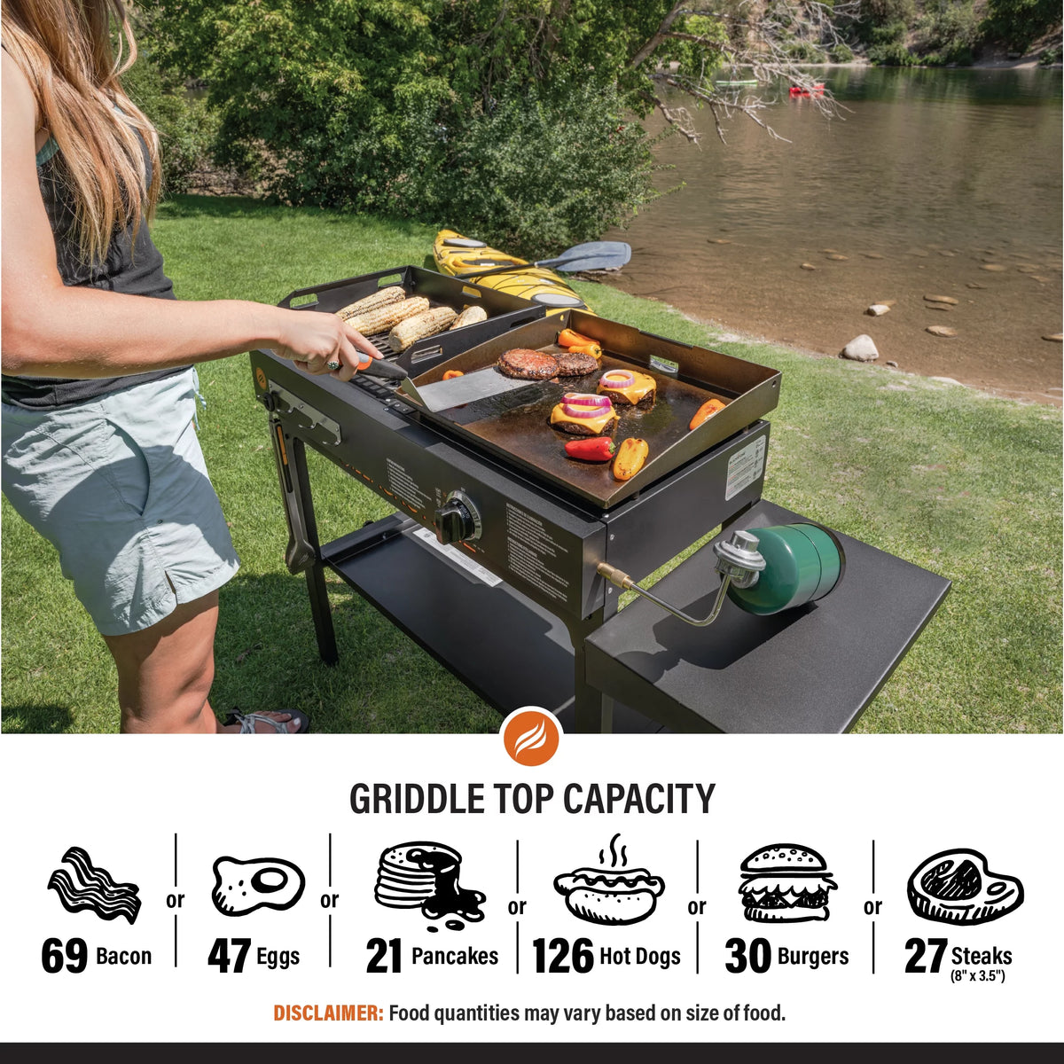 Propane Griddle and Charcoal Grill Combo W6929