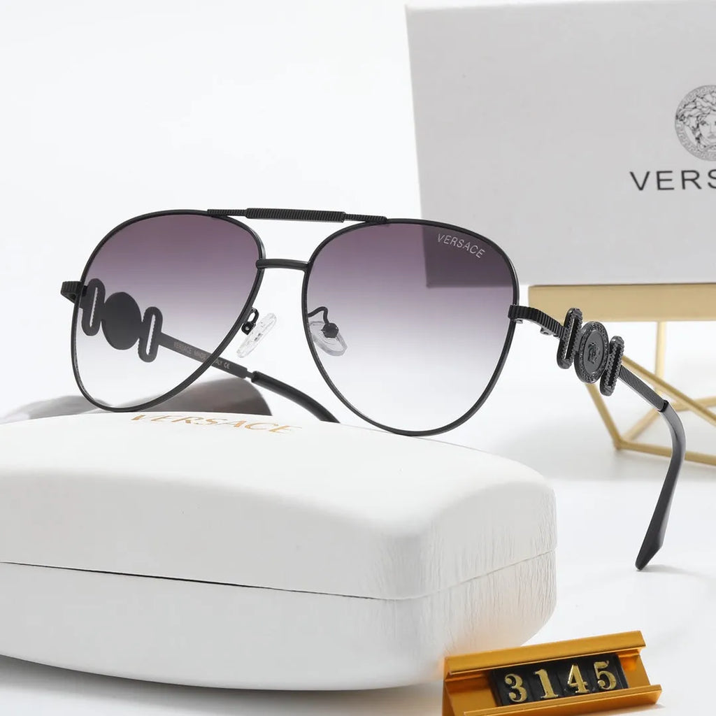 Fashion Double Layer Frame Elliptical Polarized Sunglasses B537117