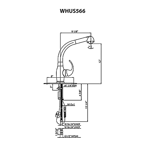 Polished Chrome Single Lever Kitchen Faucet with Pull-Out Spray Head I161653