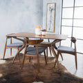 5 Piece Fabric and Wood Dining Set E4033