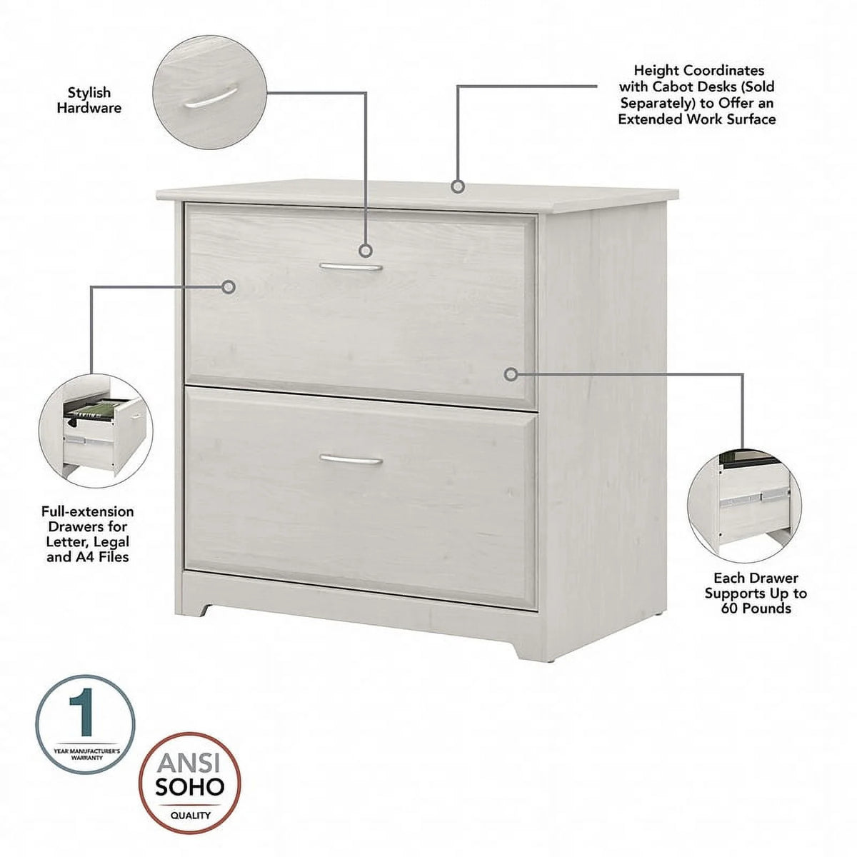 2 Drawer Lateral File Cabinet I63787