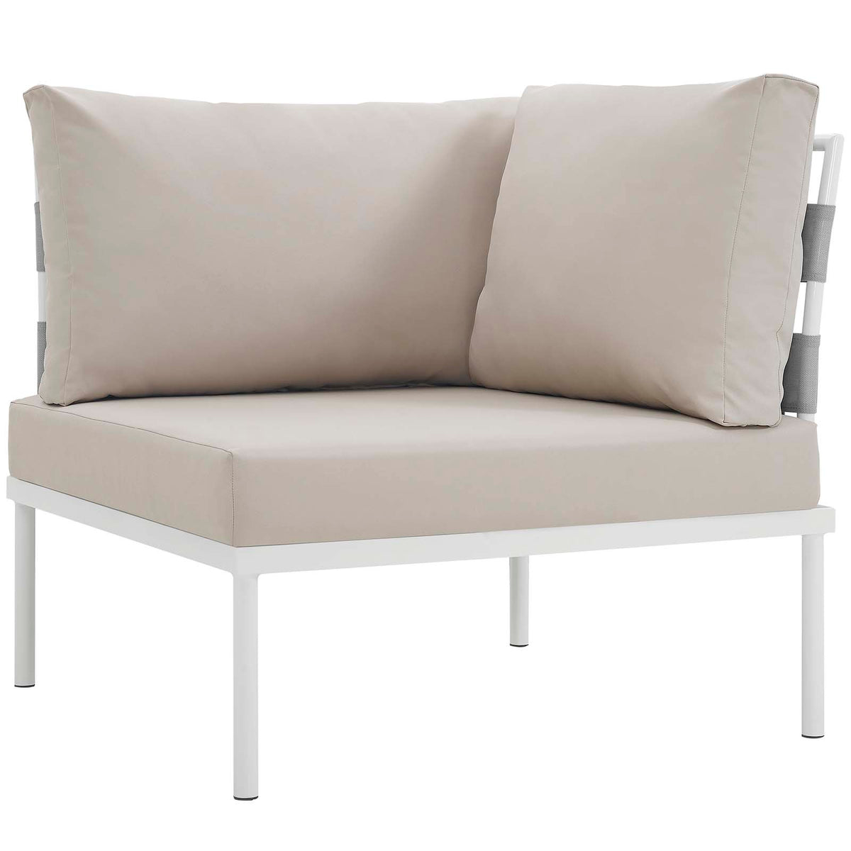 Grey White Gray Rattan Five PCS Sectional Sofa Set C927556