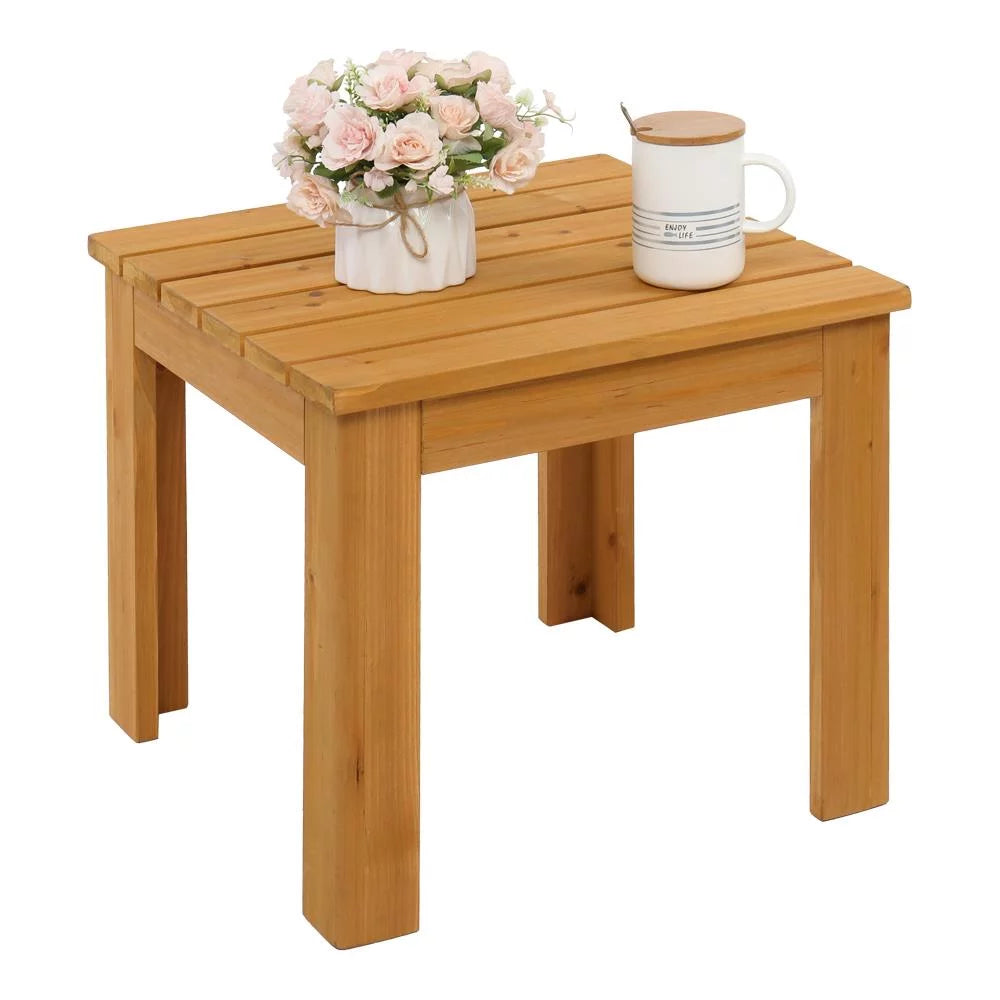 18" Fir Wood Square Side Table Z648708