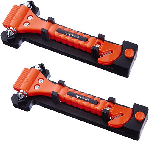 Emergency Seat Belt Cutter and Window Hammer Tool, 2 Pack D695