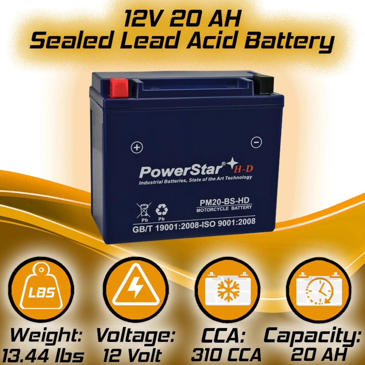 12 Volt Motorcycle Battery T766044