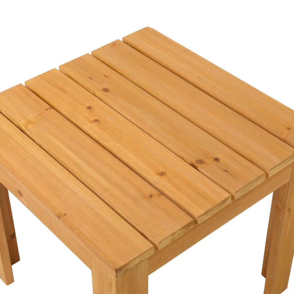 18" Fir Wood Square Side Table Z648708