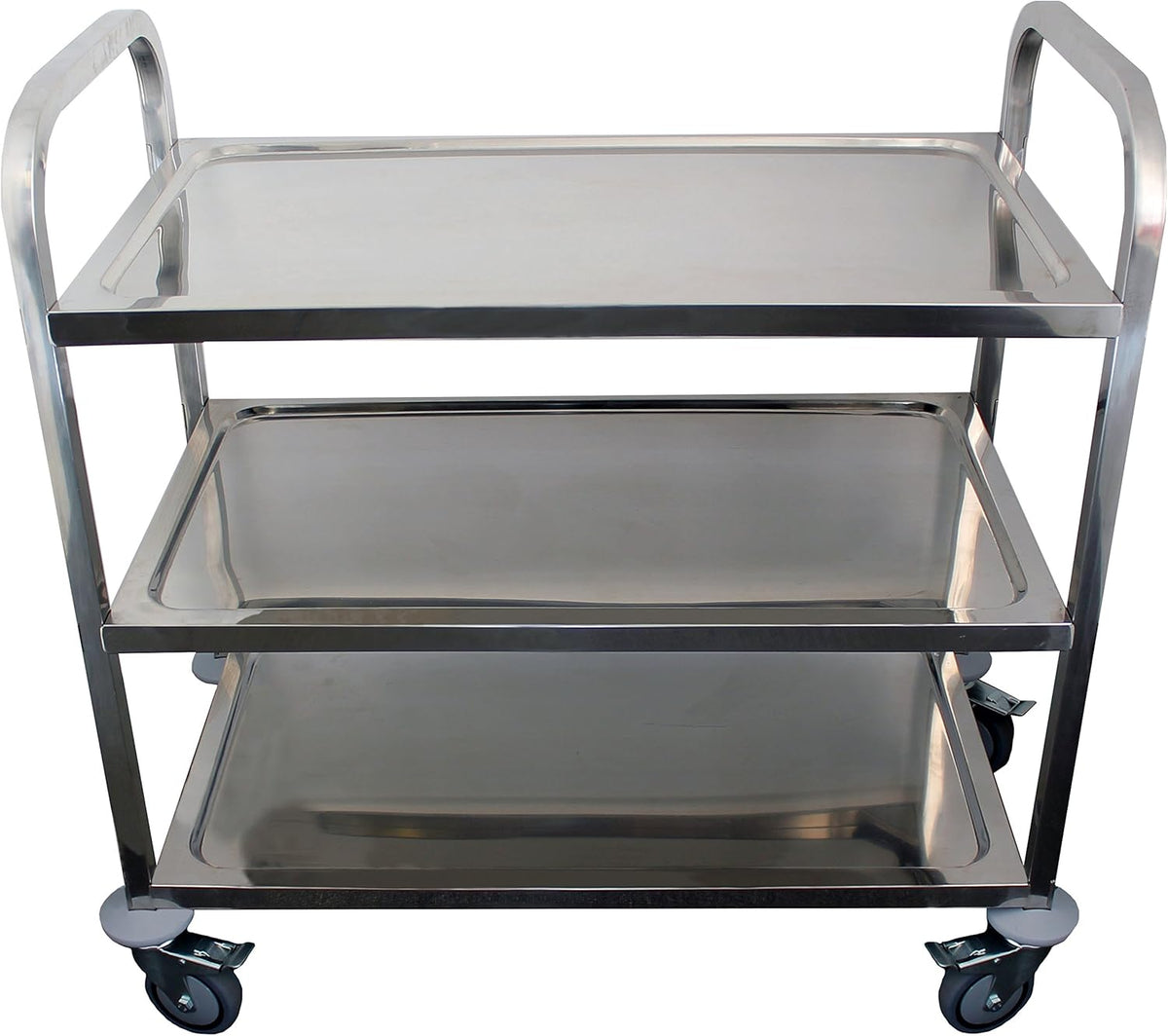 Stainless Steel 3 Shelf Heavy Duty Utility Cart on Wheels J710713