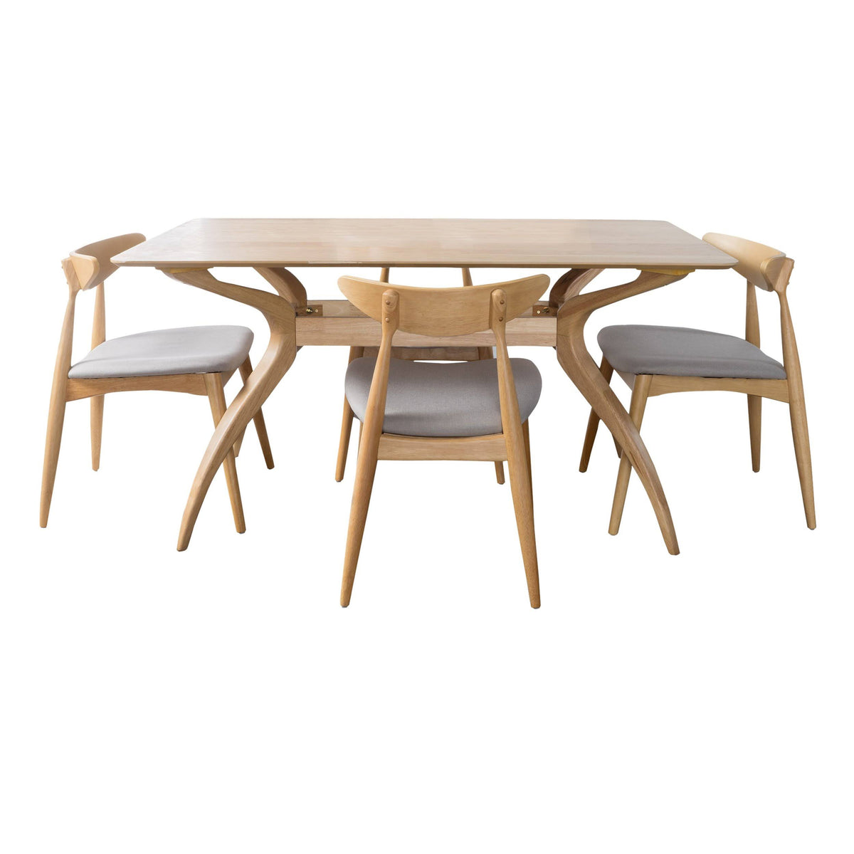 5 Piece Fabric and Wood Dining Set E4033