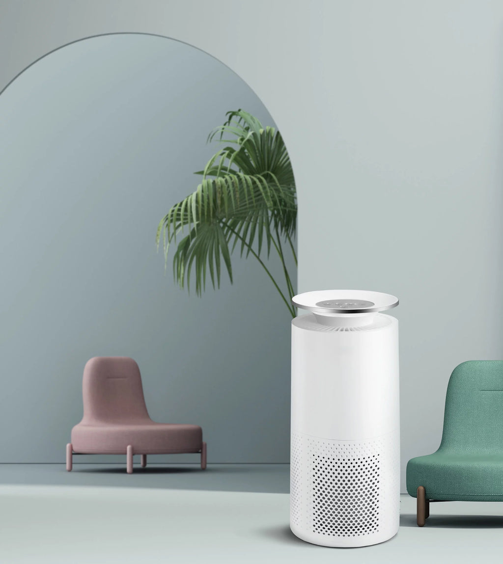 White True HEPA Tower Air Purifier with UV Light S23988