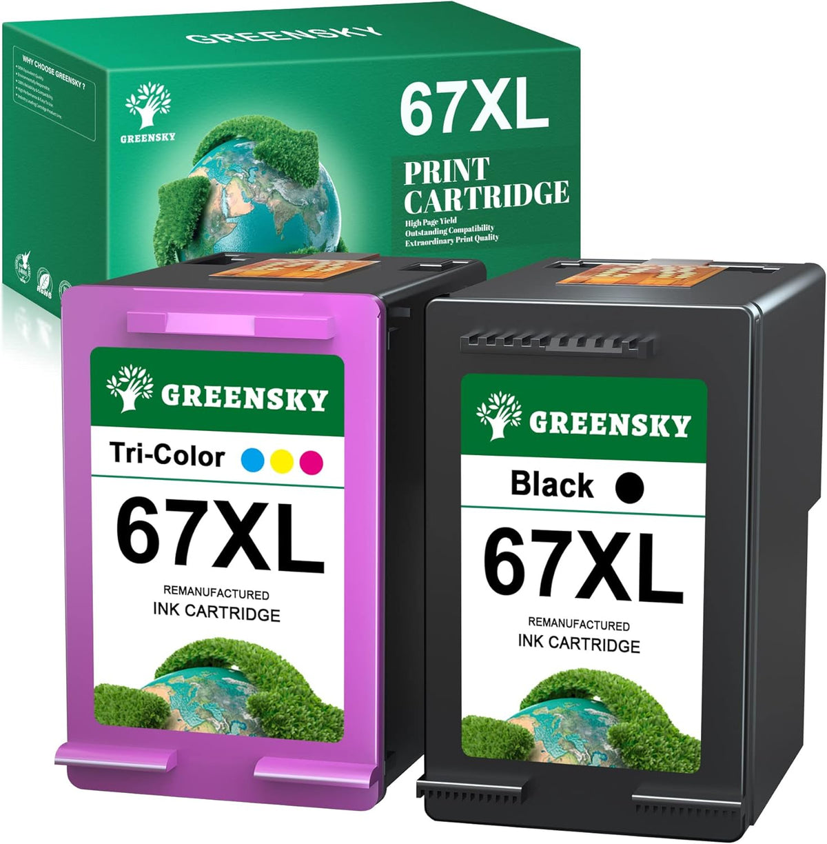 1 Black 1 Tri-Color Ink Cartridge Pack of 2 X496