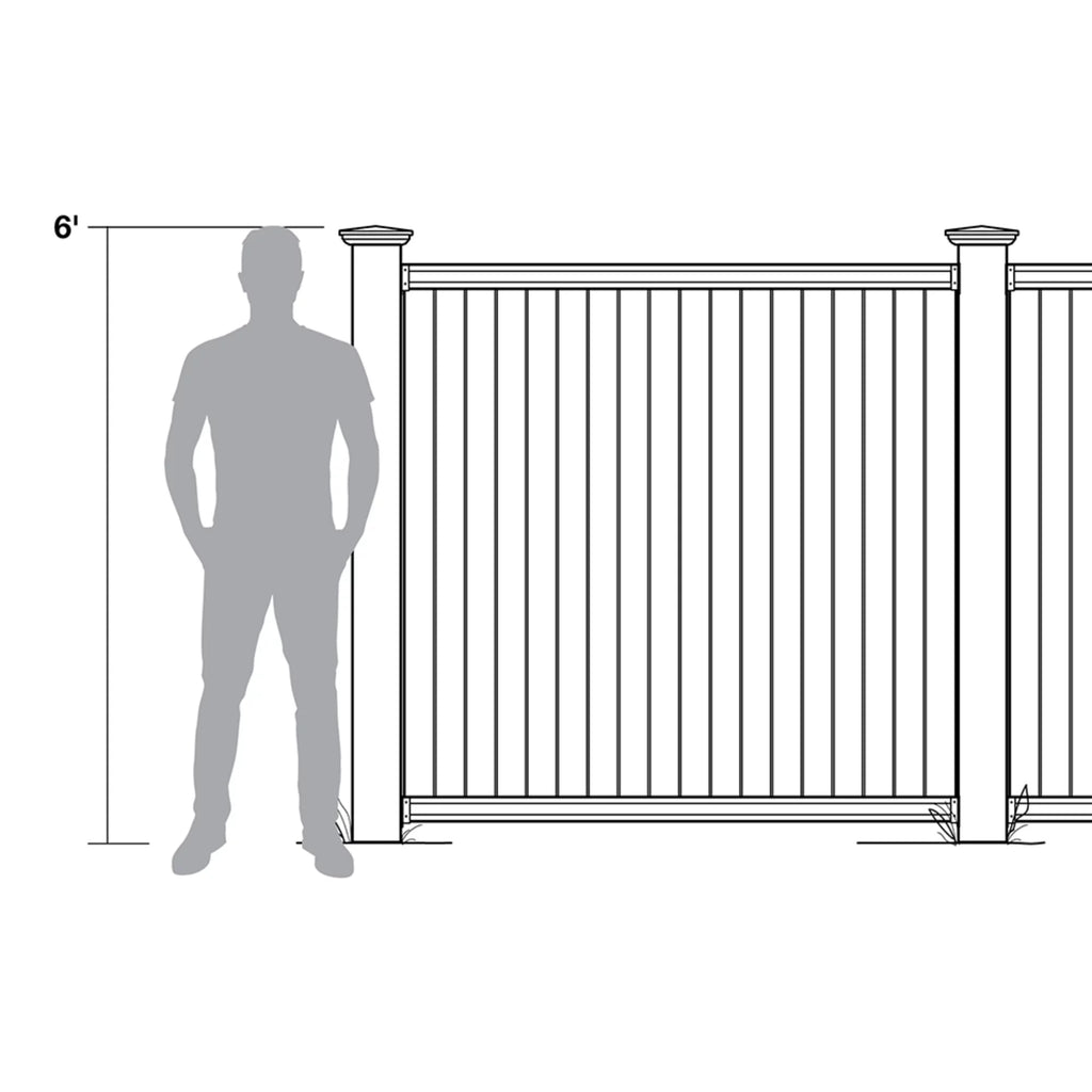 White Vinyl Lattice Top Fence Panel Z2459