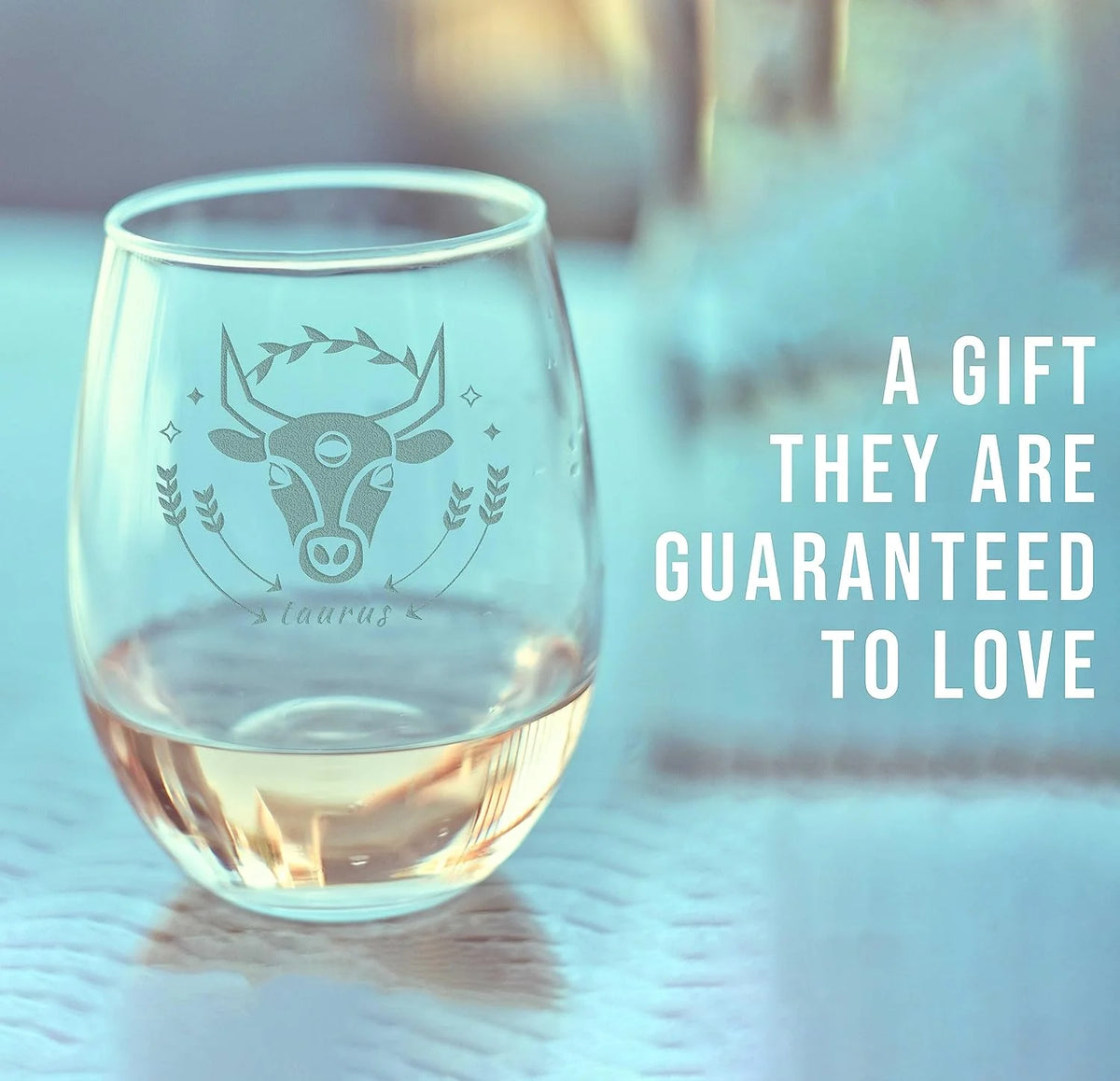 Etched 17Oz Stemless Wine Glass J556