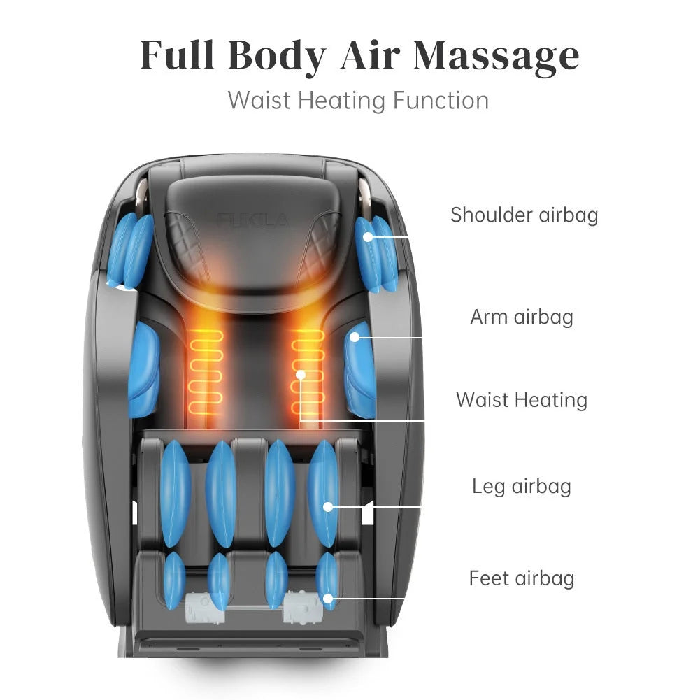 Black Full Body Recliner Massage Chair E30342