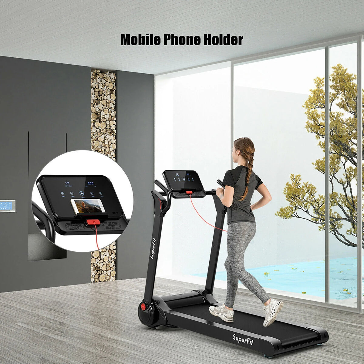 2.25HP Folding Electric Treadmill J979802