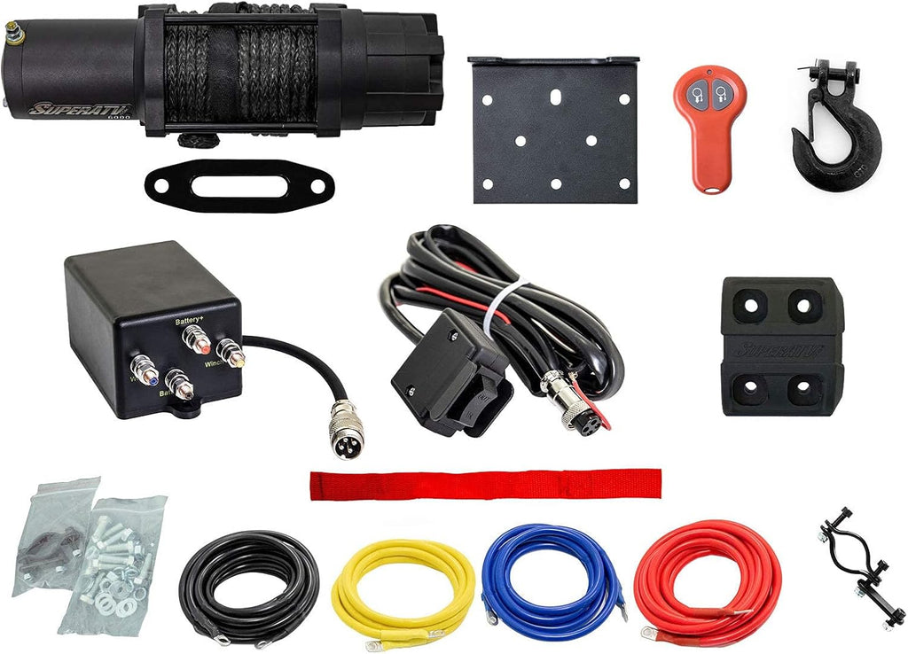 Black Ops 6000 lb Winch with Winch Mounting Plate A636