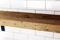 Reclaimed Wood Mantel Shelf with Steel Angle Brackets U46447